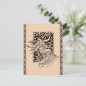 Carte postale de femme vintage dansant (Debout devant)