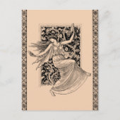 Carte postale de femme vintage dansant (Devant)