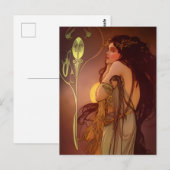 Carte postale de femme vintage magnifique (Devant / Derrière)