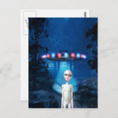 Carte postale de fermeture de forêt éffrayante (Devant / Derrière)