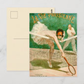 Carte postale de fête de tennis (Devant / Derrière)