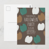 Carte postale de fête d'Halloween citrouilles auto (Devant / Derrière)