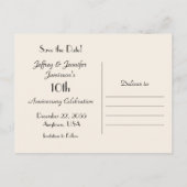 Carte postale de fête du 10e anniversaire "Sauver (Dos)