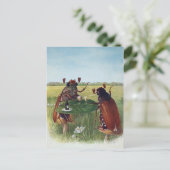 Carte postale de fête du vin de bug vintage  (Debout devant)