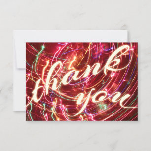 carte postale de fête lumineuse de remerciement