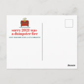 Carte postale de feu de benne de vacances - "Désol (Dos)