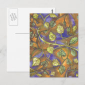 carte postale de feuilles ondulantes (Devant / Derrière)