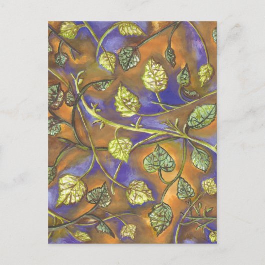 carte postale de feuilles ondulantes (Devant)