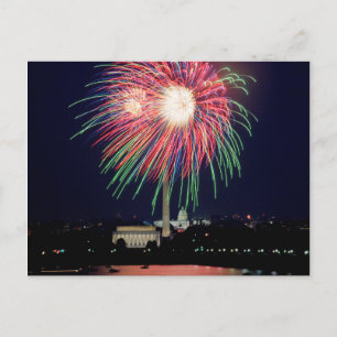 Carte postale de feux d'artifice