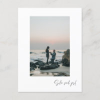 Carte postale de fiançailles avec photo « Elle a d