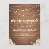 Carte postale de fiançailles rustique pour annonce (Devant)