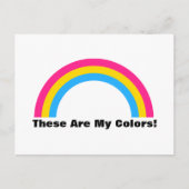 Carte postale de fierté arc-en-ciel pansexuelle (Devant)