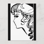 Carte postale de fille d'anniversaire de style vin (Devant)