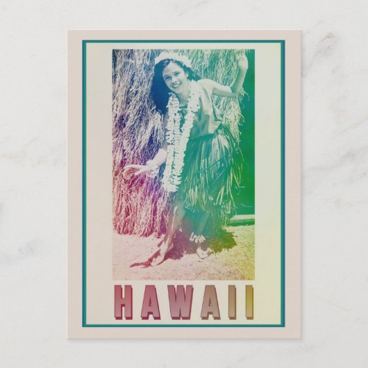 Carte postale de fille de hula de voyage à Hawaii  (Devant)