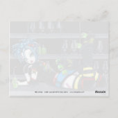 Carte postale de fille de roller derby gothique "D (Dos)