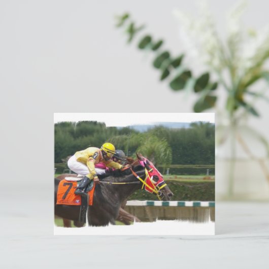 Carte postale de fin course de cheval (Debout devant)