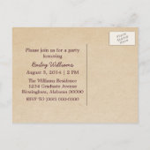 Carte postale de fin d'études Fuchsia Bow (Dos)