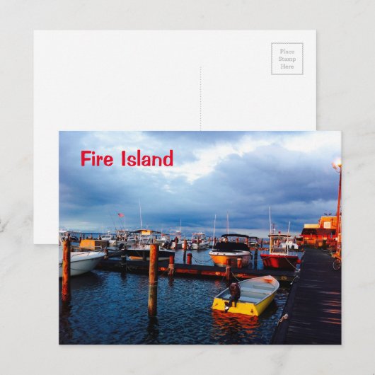 Carte postale de Fire Island (Devant / Derrière)