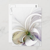 Carte postale de fleur de conception graphique (Devant / Derrière)