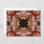 Carte postale de fleur de kaléidoscope de (Devant / Derrière)