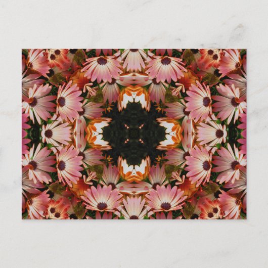 Carte postale de fleur de kaléidoscope de (Devant)