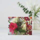 Carte postale de fleur de tissu d'années '50 (Debout devant)