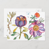 Carte postale de fleur de tulipe (Devant / Derrière)