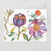 Carte postale de fleur de tulipe (Devant)