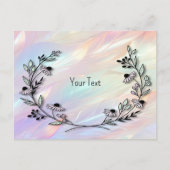 Carte postale de fleur minimale (Devant)