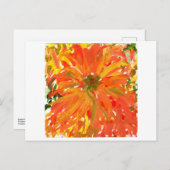 Carte postale de fleur orange glorieuse (Devant / Derrière)