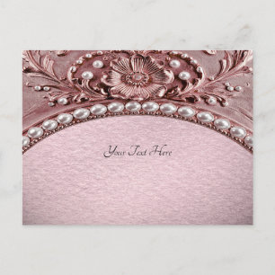 Carte postale de fleur rose