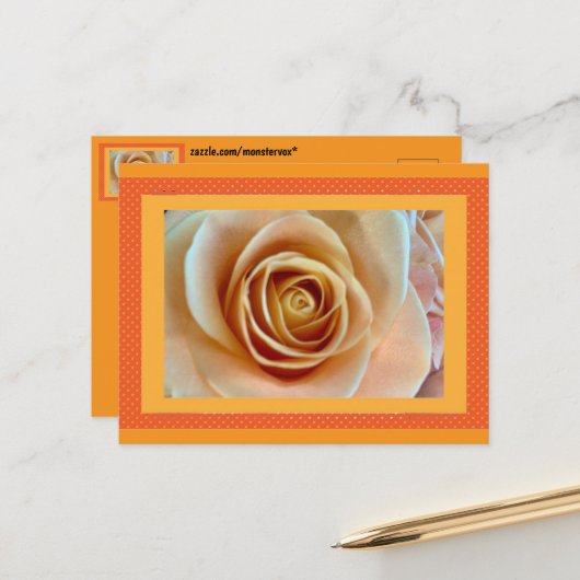 Carte postale de fleurs (Devant/Arrière en situation)