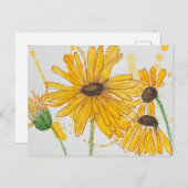 carte postale de fleurs (Devant / Derrière)