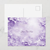 Carte postale de fleurs blanches violettes (Devant / Derrière)