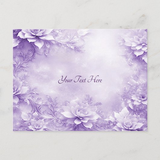 Carte postale de fleurs blanches violettes (Devant)