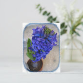 Carte postale de fleurs bleues (Debout devant)