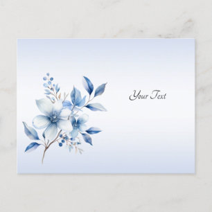 Carte postale de fleurs bleues botaniques