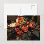 Carte postale de fleurs botaniques élégantes (Devant / Derrière)