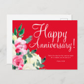 Carte postale de fleurs d'anniversaire de naissanc (Devant / Derrière)