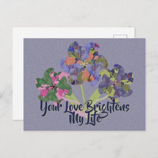 Carte postale de fleurs d'art (Devant / Derrière)