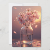 Carte postale de fleurs de cerisier - Sakur élégan