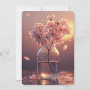 Carte postale de fleurs de cerisier - Sakur élégan