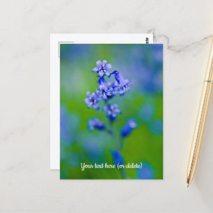 Carte postale de fleurs de jacinthe des bois