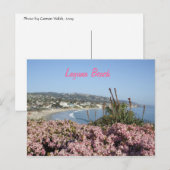 Carte postale de fleurs de Laguna Beach (Devant / Derrière)