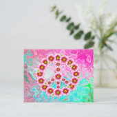 Carte postale de fleurs de paix (Debout devant)