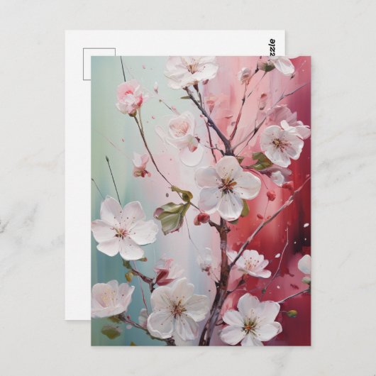 Carte postale de fleurs printanières (Devant / Derrière)