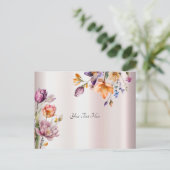 Carte postale de fleurs printanières colorées (Debout devant)