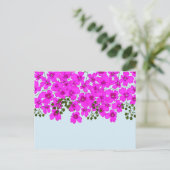 Carte postale de fleurs roses (Debout devant)