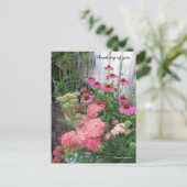 Carte postale de fleurs roses (Debout devant)