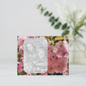 Carte postale de fleurs roses Floral Photo (Debout devant)